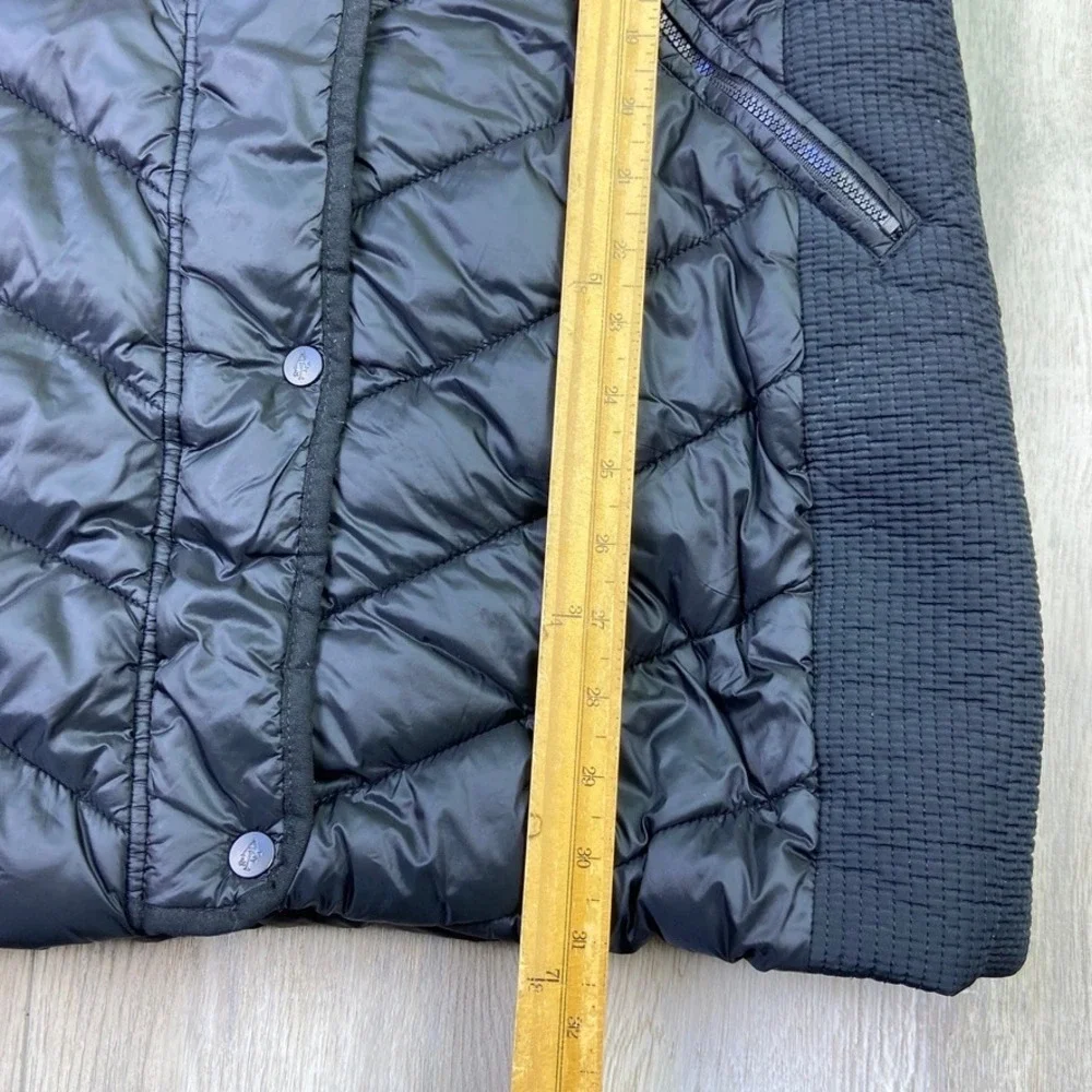 Abercrombie & Fitch Parka Jacket Womens Small Black Hoodie Puffer Coat Long - Picture 6 of 14